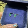 100 Natural MM Emerald Jewelry 925 Srebrne kolczyki dla bogini dobrej biżuterii 240315