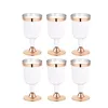 Disposable Cups Straws 6Pcs Hard Plastic Champagne Glass Red Wine Cup Party Festival Tableware Wedding Supplies 150Ml