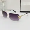 Gafas de sol Y2K Rimless Butterfly Square Mujeres para hombres 2024 Vintage Gafas de sol Diseñador Steampunk Pink Shades