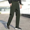 men's Summer Cargo Pants Big Size Ice Silk Stretch Breathable Straight Leg Pants Quick Dry Elastic Lightweight Lg Trousers n5tF#