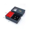 Flower Jewelry Box Six Roses Window Gift Box Ring Earrings Pendant Jewelry Box Jewelry Organizer Valentines Day Decoration 240315