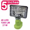 Lanterne portatili Allarme LED Luci da lavoro Torcia elettrica Faretto Lampada per auto Per RYOBI 14.4V 18V Al litio Nichel Una batteria P108