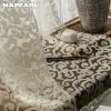 Gordijnen NAPEARL Jacquard moderne woonkamergordijnen puur voor keuken tule voor slaapkamer raambehandelingen wit gordijn aangepast formaat