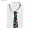 Neck Ties Neck Ties Mens Tie Slim Skinny Tropical Fish Necktie Fashion Necktie Free Style Men Tie Party Wedding Y240325