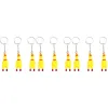 Giocattoli 9PCS Spremere Urlando Portachiavi di Pollo Divertente Giallo Cigolio Ciondolo di Pollo Per Chiavi Borse Telefoni Mini Urlando di Pollo