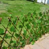 Gates Retractable Artificial Garden Fence Expandable Faux Ivy Privacy Fence Wood Vines Climbing Frame Gardening Plant Home Decorations