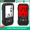 Handhållen kolmonoxiddetektor Portable Carbonic Oxide Concentration Testing Meter med temperaturtestljuslarm 240320