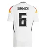 2024 2025 Allemagne Home Soccer Jerseys Hummels Kroos Gnabry Werner Draxler Reus 24 25 Muller Gotze Hommes Chemises de football à manches longues S-4XL