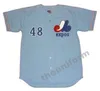 Hommes 1969-1978 Montréal COCO LABOY DAVE CASH # 17 VALENTINE ELIPE ALOU GARY CARTER GENE MAUCH JOHN BATEMAN # 12 BOCCABELLA KEN SINGLETON Throwback Baseball Jersey S-5XL