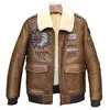 رجال الشتاء الشتاء Sheerling Sheeptk Outwear Jacket B6 Flight Flight Coat Chief Men Men Aviator Jacket Jacket Mens Fur Coat H3RB#
