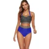 2023 New oversized bikini polka dot sexy swimsuit split high waisted swimsuit