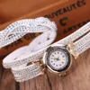 high quality luxury mens watch women Diamond Ring Bracelet Watch womens with diamond twist woven quartz TM3J