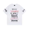 Paris top new summer LOGO doodle printing t-shirt top heavy cotton ins men and women