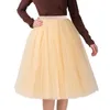 Casual Dresses Women'S Midi Puffy Knee Skirt Dress Party Length Tulle Tutu Skirts Ladies Sexy Y2k Vestidos Dres Night Gown