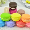 Dekorativa blommor 12Colors 4cm Simuleringskakor mjuka modell konstgjorda livsmedel falska för butik mat tebord dekoration pu mini macaron