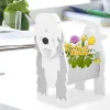 Planters 1pcs PVC Dog Garden Flower Pot Planter Shepherd Dog Shaped Outdoor Indoor Grass Basket DIY Plant Home Decorations