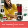 Black+decker stille mixer met cycloonglazen potten met 6 kopjes, 3 snelheden+3 functies, gekartelde mestechnologie voor sneller mixen, pulsknop en 24 ounce persoonlijk