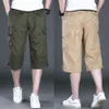 2024 Oversized Cropped Shorts, Loose Fitting Multi Pocket Men's Workwear Shorts