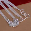 Pendants 925 Sterling Silver Small Smooth Bead Ball Grapes Necklace 18 Inches Chain Woman Wedding Engagement Fashion Jewelry