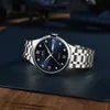 Armbanduhren, blaue Herren-Armbanduhr, mechanisch, sphärisch, Luxusmarke I W, Doppelkalender, automatisches Jan-Uhrwerk, wasserdicht, Logo C24325