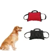 Attrezzature Forniture per animali domestici durevoli Giocattoli per morso di canapa Addestramento del cane Bastone per morso Rimorchiatore Cuscino per morso di cane grande con anello di trazione Giocattolo interattivo per animali domestici Giocattoli da masticare