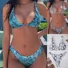 2024 New Bikini Womens Split Swimsuit Digital Printed Swimsuit