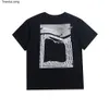 Nouveau 24SS Hommes T-shirts Mode Luxurys Offes Vêtements Hommes T-shirts Femmes Lâche Offs Casual Street Graffiti Chemise Sweat-shirt Blanc T-shirts