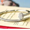 Lifeng Jewelry 925 Silver Ladies Bangle Charm Bracelet Luxury Moissanite Bracelet Pass Diamond Tester Bracelet