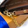 10A DAUPHINE Designer Shoulder Bags Luxury Tote Handbags Women Totes Genuine Leather Reverse Brown Old Flower Handbag Fashion Purse Woman Classic Chain Bag