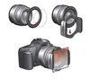 Filters 9-in-1 1-delige (49-82) ringadapter+ND2 ND4 ND8+gratis levering van Kejin P-serie+afgestudeerd oranje blauwgrijs vierkant filter met tracknummerL2403