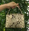 Totes S Bolsa Feminina PU Python Padrão Designer Snake Tote Bolsa de Ombro