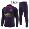 2023 2024 PSGes Herren Kinder-Fußball-Trainingsanzug Langarm 23 24 Paris Man Kinder-Fußball-Trainingsanzüge Trainingsanzug-Kits Survêtement Foot Chandal Futbol FAN PLAYER VERSION