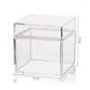 Jewelry Pouches Transparent Plastic Box 5 Sided Cube Small Mini Party Gift Wedding Candy Display