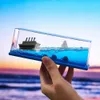 Titanic Cruise Drift Bottle Bottle Fluid Hourgass Ship NUNCA CAPSIZE O GRANHO DE BARCO FLOATANTE ONDENTOP ONDENTES DE DECORA DO CASA DECORA DO CASA 240311