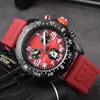 MENS Titta på Quartz Endurance Pro Avenger Chronograph 44mm Watches flera färger Gummi Mens Designer Watches High Quality Glass Wristwatches