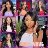 Body Wave Lace Front Pre arrancado 180 Densidad 28 pulgadas 13x4 HD Frontal transparente sin pegamento con línea de cabello natural de bebé Pelucas de cabello humano para mujeres negras