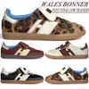 24A 2024 Hommes Femmes Plateforme Low Casual Chaussures Pays de Galles Bonner Léopard Brun Foncé Renard Brun Poney Tonal Crème Blanc Hommes Femmes Baskets Baskets