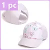 Ball Caps Baseball Cap Parent-child Sun Shade Colorful Print With Hole Horse Tail Outdoor Travel Cycling Trend Girls