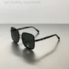 Designer Chanells Brillen Channelsunglasses S Xiaoxiangfeng Sonnenbrille Damen Hohe Version Großer Rahmen Buchstabe Spiegel Beine Sonnenbrille Uv-beständig 0782 Heißes Meer