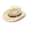 Товары для вечеринок, женская и мужская ковбойская шляпа в этническом стиле, шерстяная Свадебная Карнавальная дорожная одежда, шерстяной топ