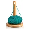 Knitting Wood Yarn Holder For Knitting Crochet With Hole Knitting Embroidery Accessory Gift Yarn Organising Tool For Granny