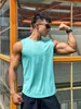 2024 Mens Gym Tank Top Men Fitn Sleevel Camisa Masculina Malha Respirável Fitn Sports Vest Undershirt Gyms Running Vest Men 07qV #