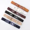 Belts Lazy People Belt Adjustable Length Women's Faux Leather For Costume Accessories Invisible Waistband With Punch-free