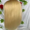 Toppers 613 Blonde Straight Lace Closure Human Hair Silk Base Top Closure Topper For Women Hair Pieces Clip in Middle Part Closrue