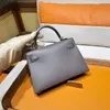 Borsa tote classica interamente fatta a mano Borsa da donna di lusso in pelle togo Vera pelle Pelle importata 100% fatta a mano51