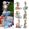 Decorations Artificial Aquarium Mermaid Fish Tank Decorations Underwater World Decor Ornament Resin Statue Figurines Miniature Pet Accessory