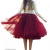 Saias Tulle Saia Puffy Mulheres Joelho Comprimento Qualidade Tecido S-3XL Cintura Bola Vestido DressSkirts