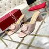 Women's high-heeled sandals Luxury designer leather women's Sandals Women's Slippers Black, red, white, pink, Yellow women's chunky heels slippers and Flat slippers