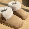 Casual Snow Women Shoes 418 Furry Boots Warm Suede 2024 Winter Soft Sole bekvämt ljus utanför tjocka bottenpar Kort stövel