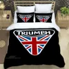 T-triumph Motorcycle Bedding Sets Exquisite Supplies Duvet Cover Bed Comforter Bedding Set Birthday Gift